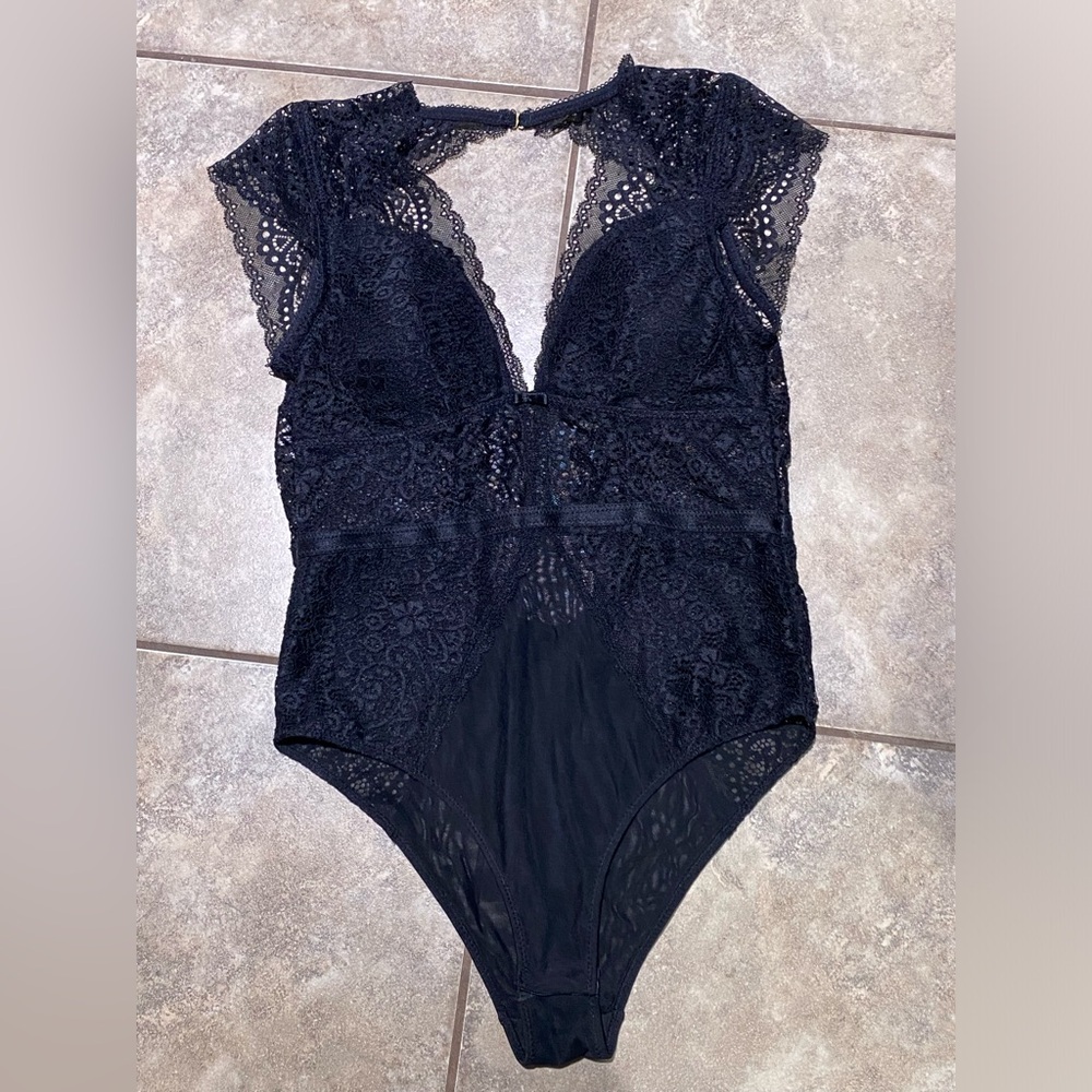 SOPHIE B. Underwire Black Corset Bustier Lingerie Sz M.